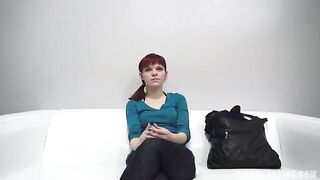 Redhead 18-year-old agreed to show her nipples and more at casting
