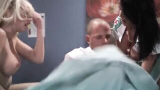 A man fucks two hot nurses in a steamy threesome