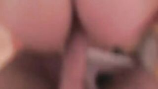 A mature blonde with big natural boobs gets fried by a guy on the couch