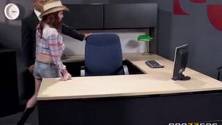 An Asian guy fucked his secretary at the workplace