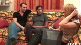 The girl quickly realized that they wanted to have sex with her
