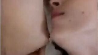 Friend licked the sperm from her friend's vagina and anus