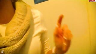 Girl came to the toilet and found a guy, whom she started sucking