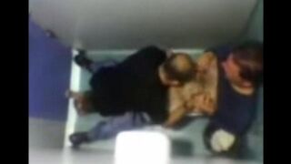 The camera in the toilet caught two guys jerking off
