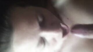 A woman warms herself up at home before getting intimate