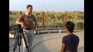 An Indian girl was fucked by two muscular men