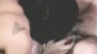 A guy was fucked by a strap-on with his cock in his hand