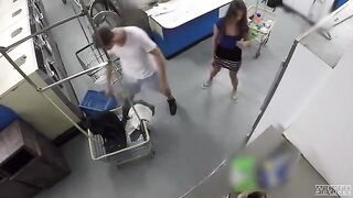 Sex in laundry, captured by a sneaky hidden camera