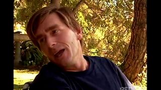 A couple engaged in passionate sex right in the nature, the girl is very beautiful