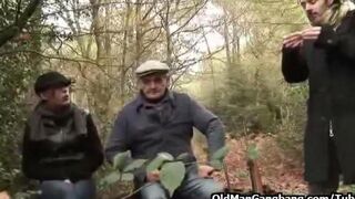 Pervert dad and son fucked her and her sister in the forest