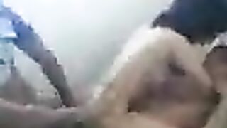 Two members at once fucked a young Asian beauty in a steamy threesome
