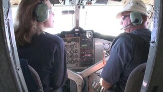 Blonde stewardess with big tits gets fucked hard in passionate sex