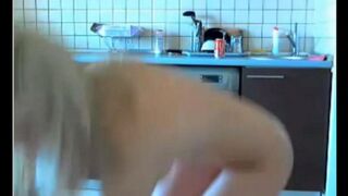 The young girl plays with her vagina on webcam chat