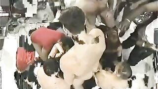 Bunch of guys fucked a girl in front of a huge crowd