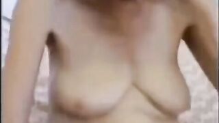 A shocking video of an old woman getting fucked and the guy finishing