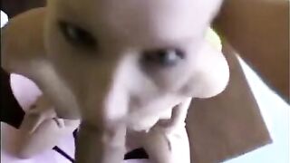 Girl takes a dick in her mouth and sucks deeply
