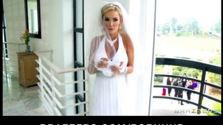The bride got painted and immediately began to swing on a witness