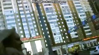 A pick-up guy banged a blonde teen on the street, as she wanted