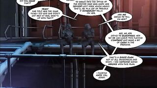 Mature woman fucks with a guy in a porn comic