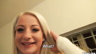 A sexy blonde with natural tits gets fucked by a big dick in HD