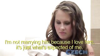 A drunken bride made lesbian love with a witness of her wedding