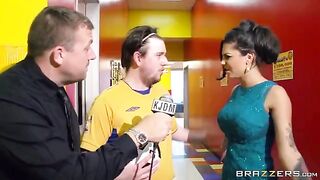 The girl was fucked by a bunch of guys in the crowd. Pretty hard