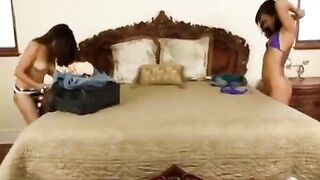 A cute baby is fucking with her Asian lover on the bed