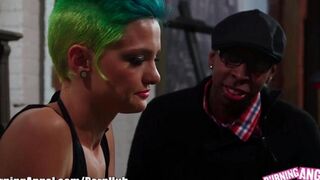 Emo fair-haired girl gets her asshole gapped by a huge cock