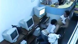 A man was caught masturbating in an internet cafe and created a scene