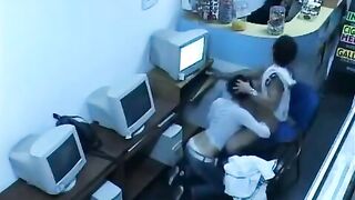 A man was caught masturbating in an internet cafe and created a scene