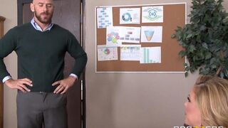 The Cherie Deville has sex with her subordinate straight in the office