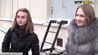 Blonde is double lucky to meet two pick-up guys