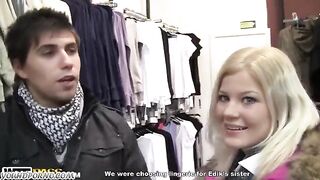 Blonde is double lucky to meet two pick-up guys