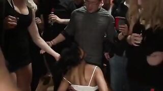 A mature woman is crazy about being fucked by several men