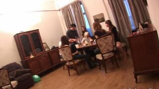 A gangbang with Russian students unfolded at a wild party