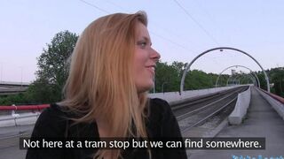 A hot blondie is getting fucked in the bushes on the Karachi streets