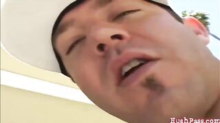 A man fucks his wife’s girlfriend and makes her cum hard in HD