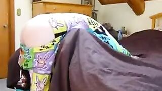 A girl with a collar is being fucked by her brother in a steamy scene
