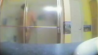 A girl took shower not knowing there was a hidden cell camera