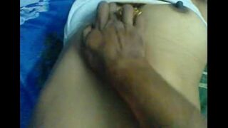 A husband massages his wife's sensitive spots until she's screaming with pleasure