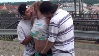 Hot amateur threesome action with cute 18-year-old and natural tits - Eporner