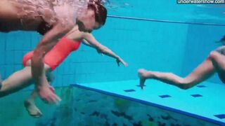 Nude beauties at the pool, captured by a sneaky camera