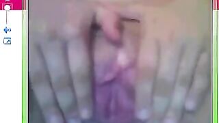 A girl showed her big pussy in the chat and got fucked on cam