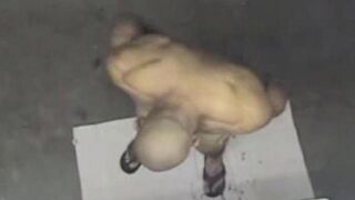 A naked man was seen in the shower by a hidden camera