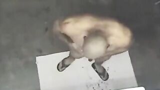 A naked man was seen in the shower by a hidden camera