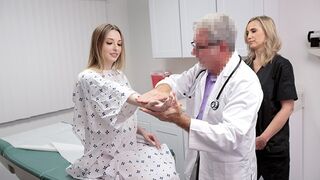 Ailee Anne gets her pussy smashed by pervert doctor and his assistant in a threesome