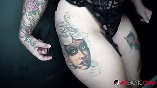Tattooed busty beauty Payton Preslee gets creampied hard