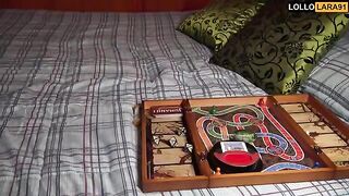 Gamer girl Lara Manara gets fucked on the couch while playing Jumanji