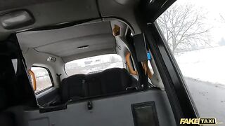 Asian chick pisses on the street after getting out of the fake taxi