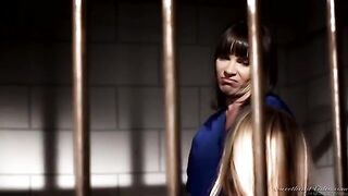 Two lesbian prisoners are having fun in their cell